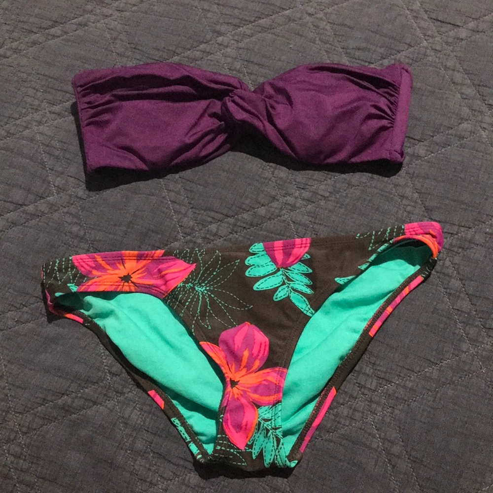 Tube top two piece swimsuit